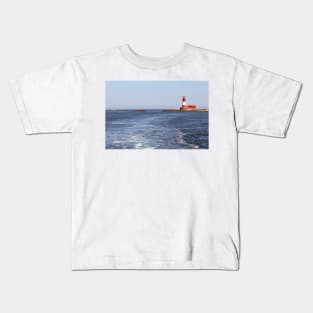 Longstone Lighthouse on the Farne Islands, Northumberland, UK Kids T-Shirt